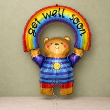 Get Well Soon Rainbow Bear Balloon